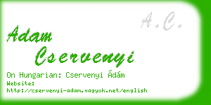 adam cservenyi business card