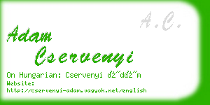 adam cservenyi business card